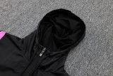 2024 AC Black Hoody Zipper Jacket