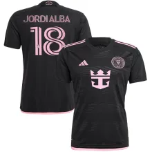 JORDI ALBA #18 Inter Miami 1:1 Quality Away Black Fans Jersey 2023/24  胸前新广告 ★★
