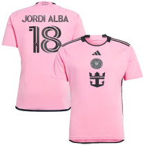 JORDI ALBA #18 Inter Miami 1:1 Quality Home Pink Fans Jersey 2024/25 ★★