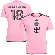 JORDI ALBA #18 Inter Miami 1:1 Quality Home Pink Fans Jersey 2024/25 ★★
