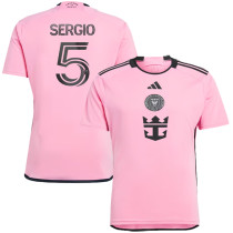 SERGIO #5 Inter Miami 1:1 Quality Home Pink Fans Jersey 2024/25 ★★