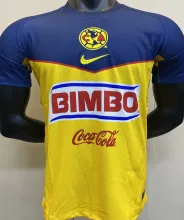 2011/12 Club America Home Yellow Retro Soccer Jersey