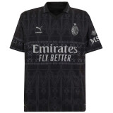 2023/24 AC Milan x PUMA x Pleasures 1:1 Quality 4Th Black Fans Soccer Jersey