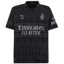 2023/24 AC Milan x PUMA x Pleasures 1:1 Quality 4Th Black Fans Soccer Jersey