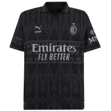 2023/24 AC Milan x PUMA x Pleasures 1:1 Quality 4Th Black Fans Soccer Jersey