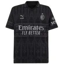 2023/24 AC Milan x PUMA x Pleasures 1:1 Quality 4Th Black Fans Soccer Jersey