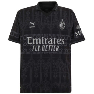 2023/24 AC Milan x PUMA x Pleasures 1:1 Quality 4Th Black Fans Soccer Jersey