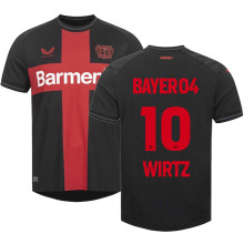 WIRTZ #10 Leverkusen Home Fans Soccer Jersey 2023/24 有号上广告条 ★★