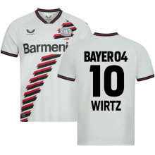WIRTZ #10 Leverkusen Away Fans Soccer Jersey 2023/24 有号上广告条 ★★