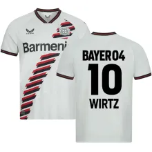 WIRTZ #10 Leverkusen Away Fans Soccer Jersey 2023/24 有号上广告条 ★★