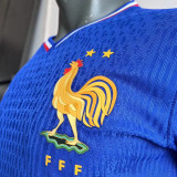 2024//25 France Home Blue Player Version Soccer Jersey