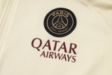 2024 PSG Off White Hoody Zipper Jacket Tracksuit