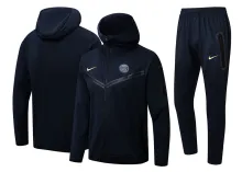 2024 PSG Royal Blue Hoody Zipper Jacket Tracksuit(F549)