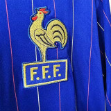 1980/82 France Home Blue Retro Long Sleeve Jersey