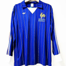 1980/82 France Home Blue Retro Long Sleeve Jersey