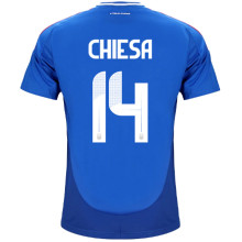 CHIESA #14 Italy 1:1 Quality Home Blue Fans Jersey 2024/25 ★★
