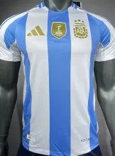 2024/25 Argentina Home Player Version Soccer Jersey  (Have FlFA World Champion 2022 有胸前章)