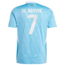 DE BRUYNE #7 Belgium 1:1 Quality Away Fans Soccer Jersey 2024/25 ★★