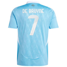 DE BRUYNE #7 Belgium 1:1 Quality Away Fans Soccer Jersey 2024/25 ★★