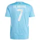 DE BRUYNE #7 Belgium 1:1 Quality Away Fans Soccer Jersey 2024/25 ★★
