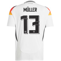MÜLLER #13 Germany 1:1 Quality Home White Fans Soccer Jersey 2024/25 ★★