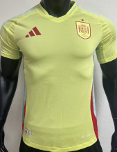 2024/25 Spain Away Yellow Player Version Soccer Jersey