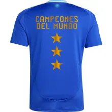 CAMPEONES DEL MUNDO 3 Stars  Argentina 1:1 Quality Away Blue Fans Jersey 2024/25 ★★