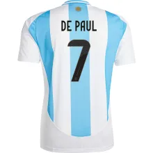 DE PAUL # 7 Argentina 1:1 Quality Home Fans Jersey 2024/25 (Have FlFA World Champion 2022 有胸前章) ★★