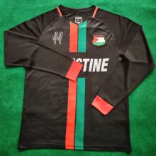 2024 Palestine Black Long Sleeve Soccer Jersey
