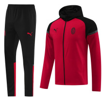 2024/25 AC Red Hoody Zipper Jacket Tracksuit