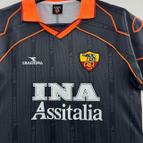 1999/2000 Roma Third Black Retro Soccer Jersey