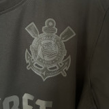 2024/25 Corinthians Away Black Fans Soccer Jersey 硅胶版有胸前广告