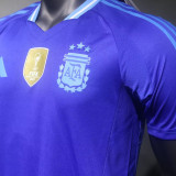 2024/25 Argentina Away Blue Player Version Jersey (Have FlFA World Champion 2022 有胸前章)