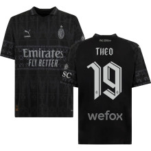 THEO #19 AC Milan x PUMA x Pleasures 4Th Black Fans Jersey 2023/24 欧冠体 ★★