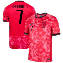 HEUNGMIN #7 South Korea Home Red Fans Soccer Jersey 2024/25 ★★