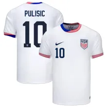 PULISIC #10 U.S Home White Fans Soccer Jersey 2024/25 ★★