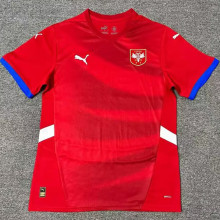 2024/25 Serbia Home Red Fans Soccer Jersey