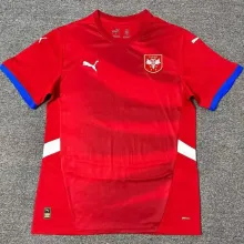 2024/25 Serbia Home Red Fans Soccer Jersey