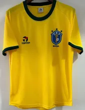 1982 Brazil Home Yellow Retro Soccer Jersey
