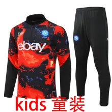 2024/25 Napoli  Red Black Kids Sweater Tracksuit