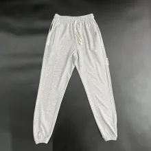 2024/25 Nk~ Grey Pure Cotton Sports Trousers Zipper style