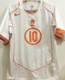V. NISTELROOY #10 NL Away White Retro Jersey 2004 ★★