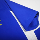 2002 Brazil Away Blue Retro Soccer Jersey