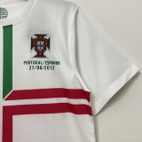 2012 Portugal Away White Retro Kids Soccer Jersey