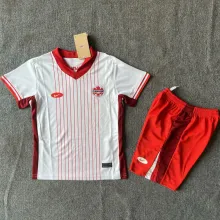 2024/25 Canada Away White Kids Soccer Jersey