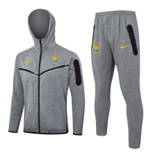 2024/25 France  Grey Hoody Zipper Jacket Tracksuit