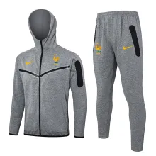 2024/25 France  Grey Hoody Zipper Jacket Tracksuit