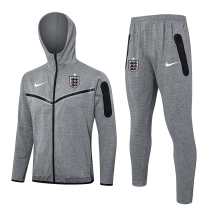 22024/25 England  Grey Hoody Zipper Jacket Tracksuit