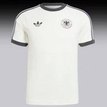 2024 Germany White Cotton Retro Style T-shirt