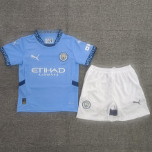 2024/25 Man City Home Blue Kids Soccer Jersey